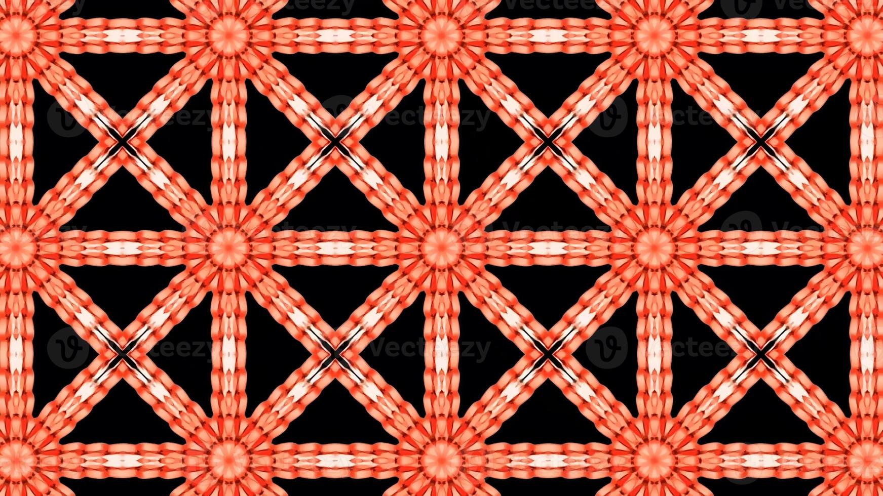 rotes Kaleidoskop der digitalen Illustration deckt Hintergrund mit Ziegeln foto