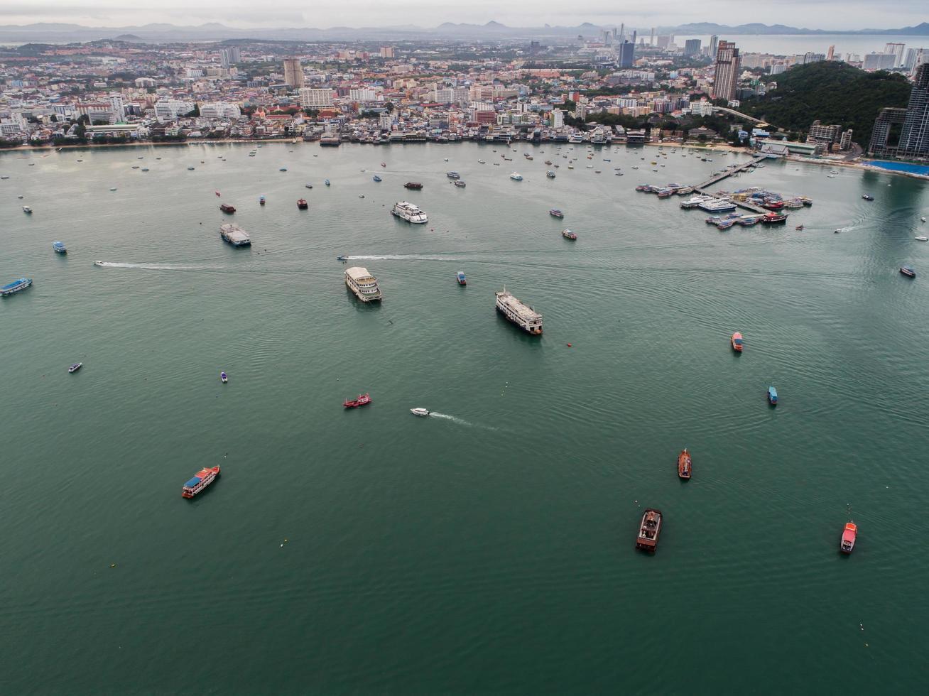 Luftaufnahme von Pattaya Beach, Thailand foto