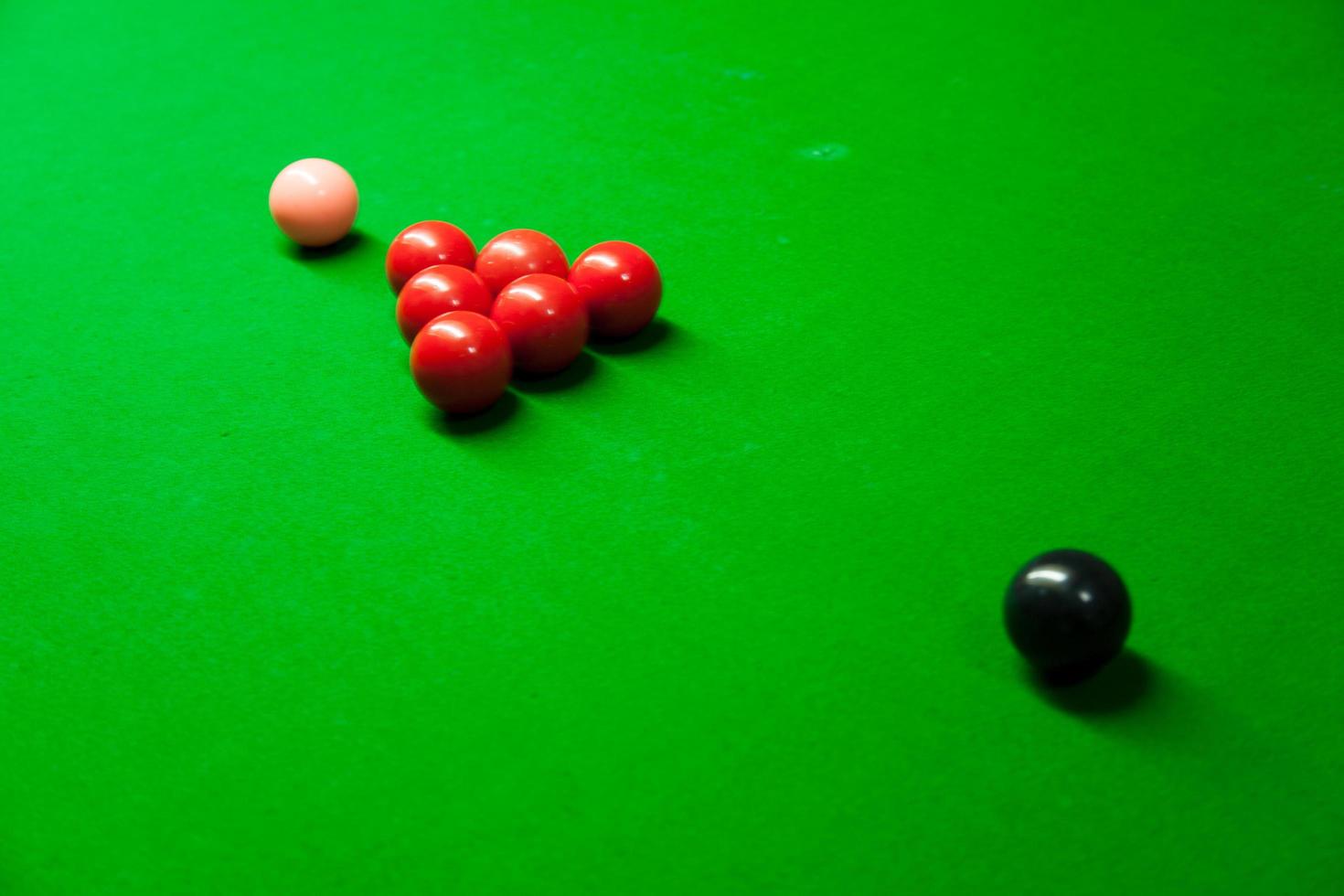 Snooker Bälle auf dem Tisch foto