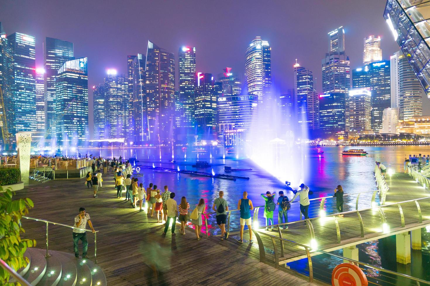Menschen in Singapur Stadt foto