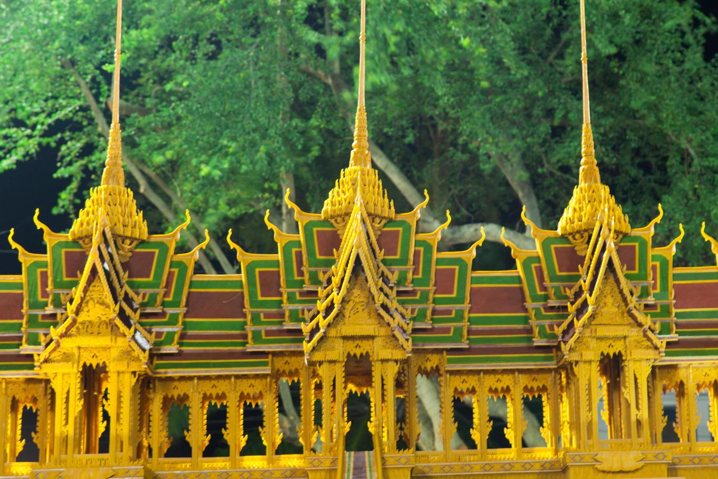 Schloss aus Wachs in Thailand geschnitzt foto