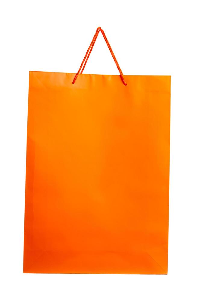orange geschenktüte foto