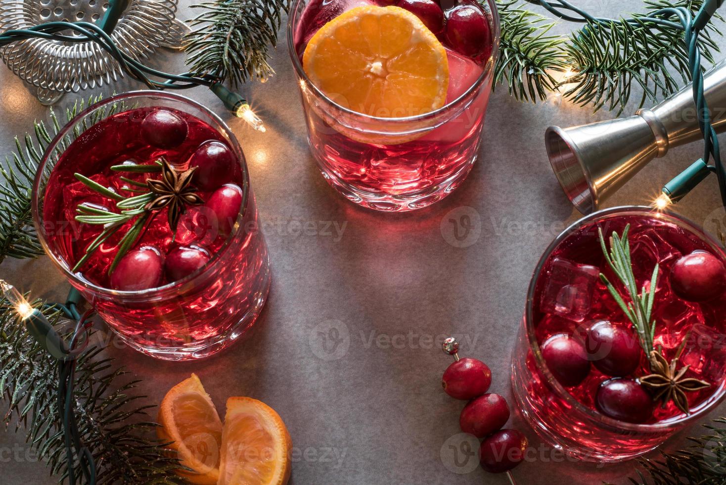 Cranberry-Wodka-Schorlen für die Feiertage foto