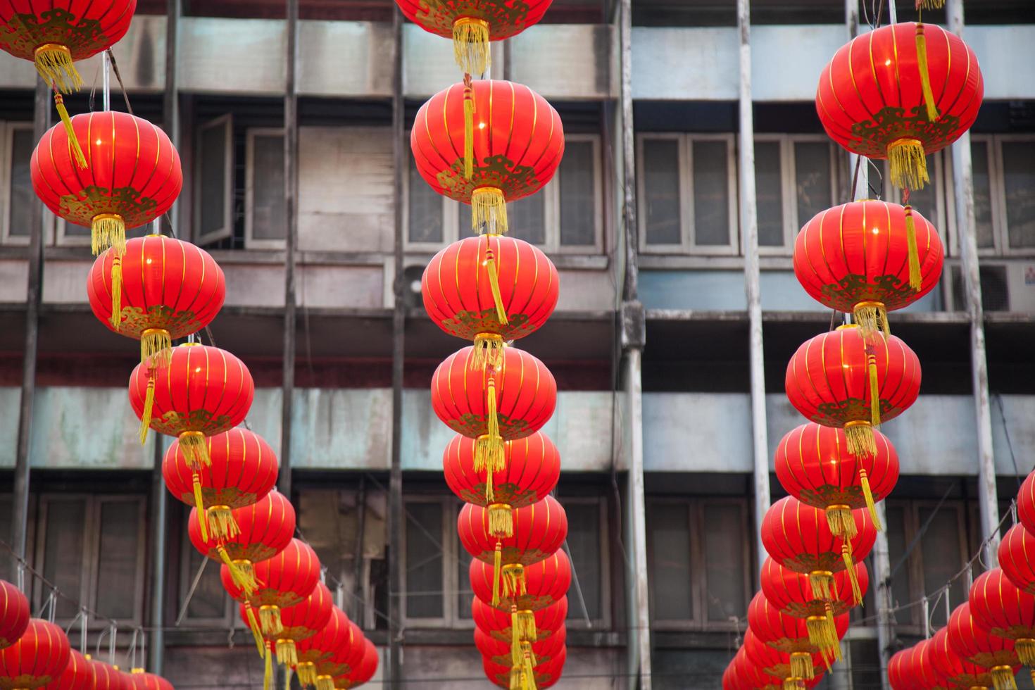 Laternendekorationen für chinesisches Neujahr foto