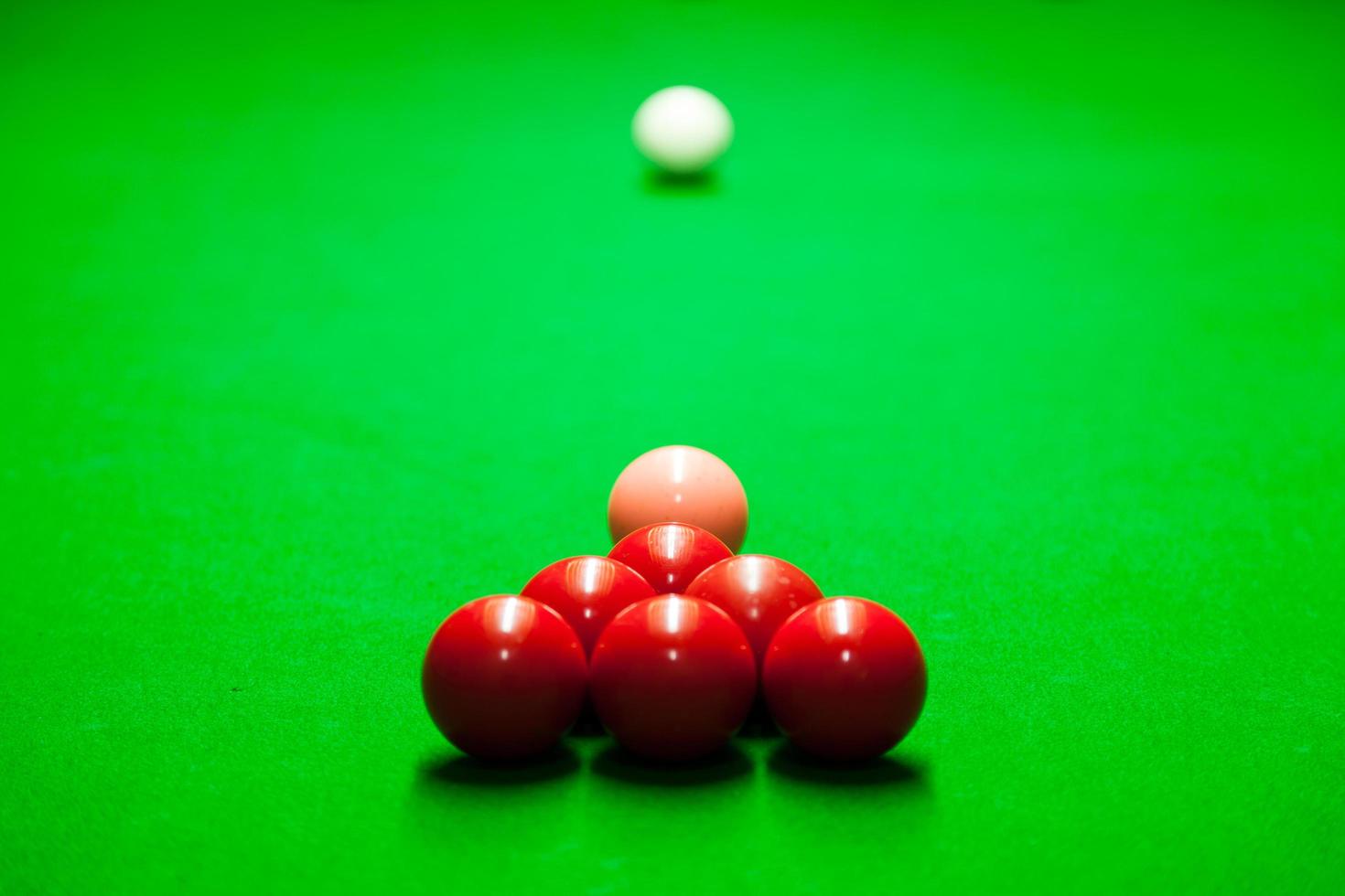 Snooker Bälle auf dem Tisch foto