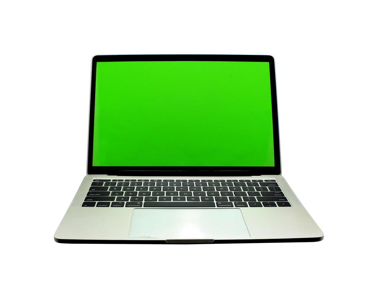 Laptop-Bildschirm Modell auf weiß foto