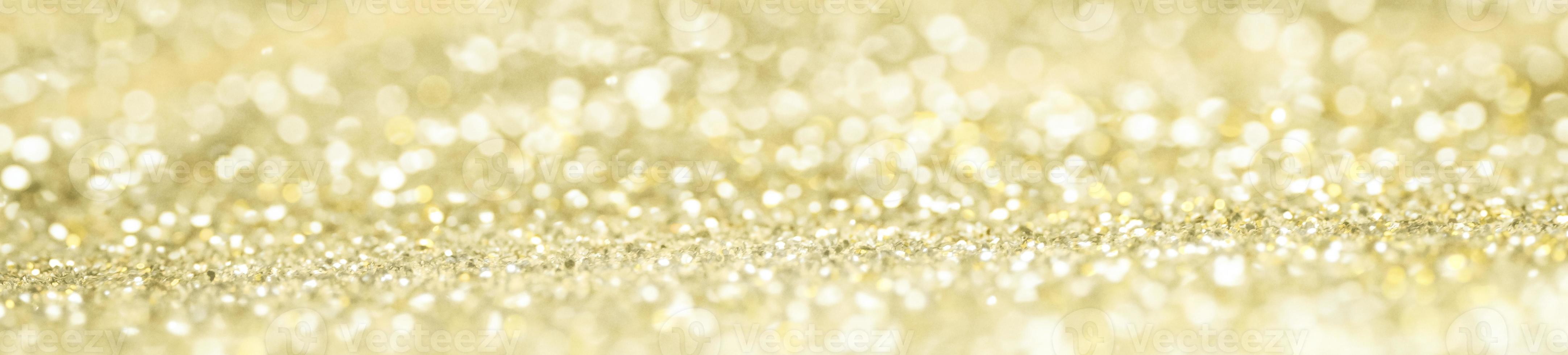 Gold Glitter Bokeh Banner foto