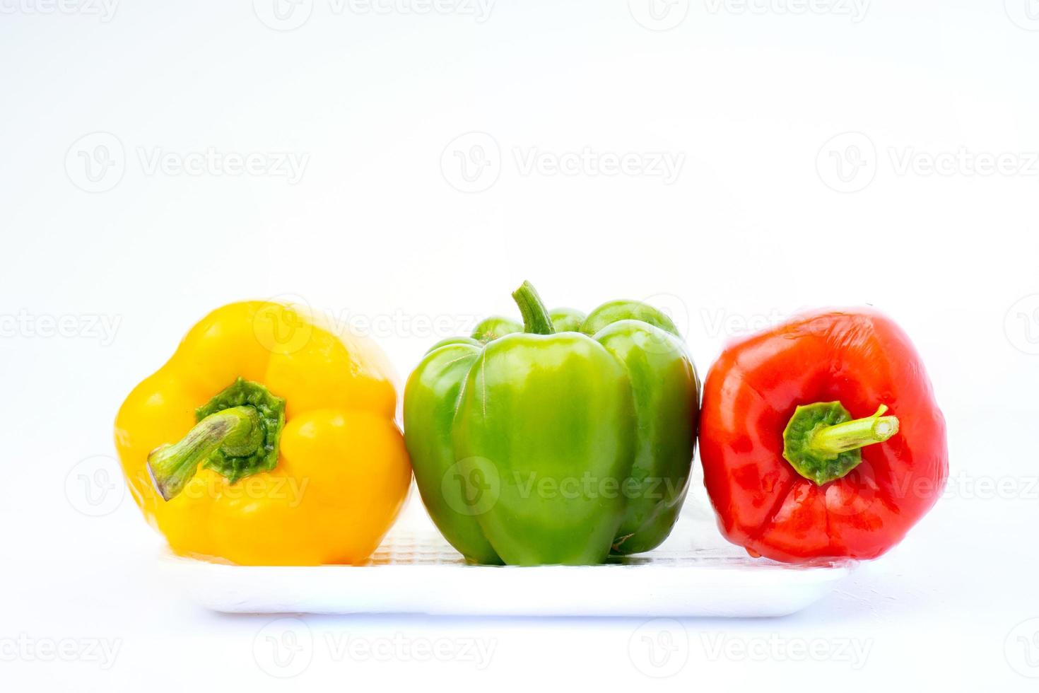 gelbgrüner und roter Paprika foto