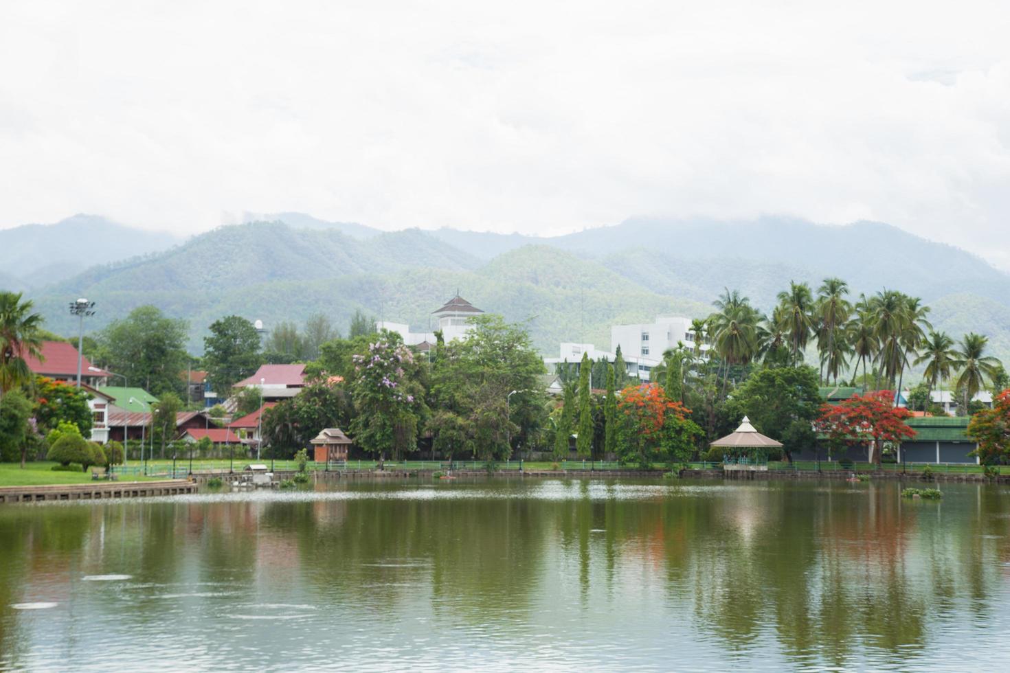 Reservoir in der Provinz Mae Hong Son, Thailand foto