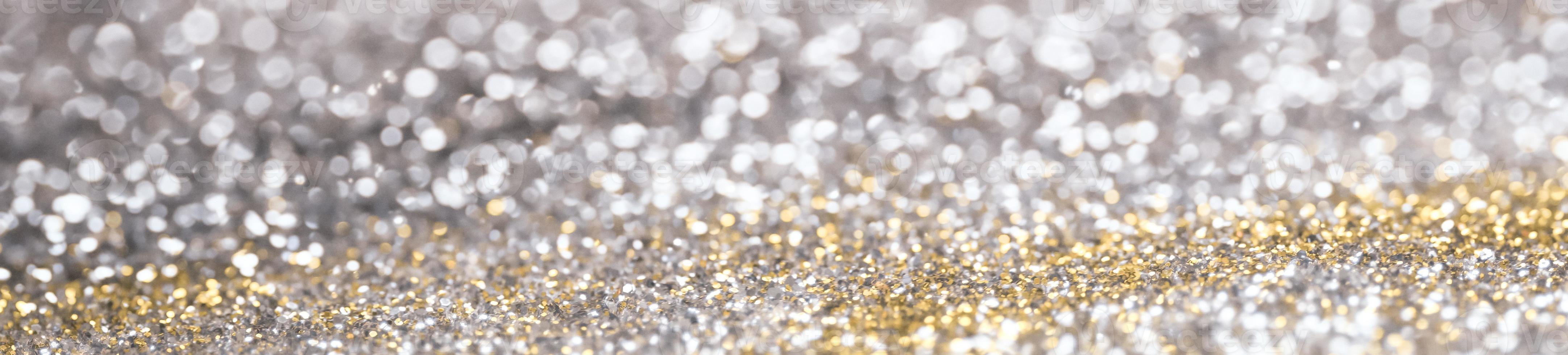 Silber und Gold Bokeh Glitter foto