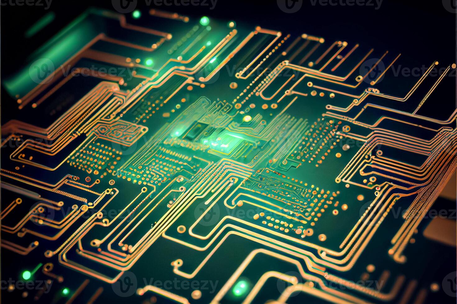 abstrakt elektronisch Schaltkreis Tafel Hintergrund 3d und Abbildungen foto