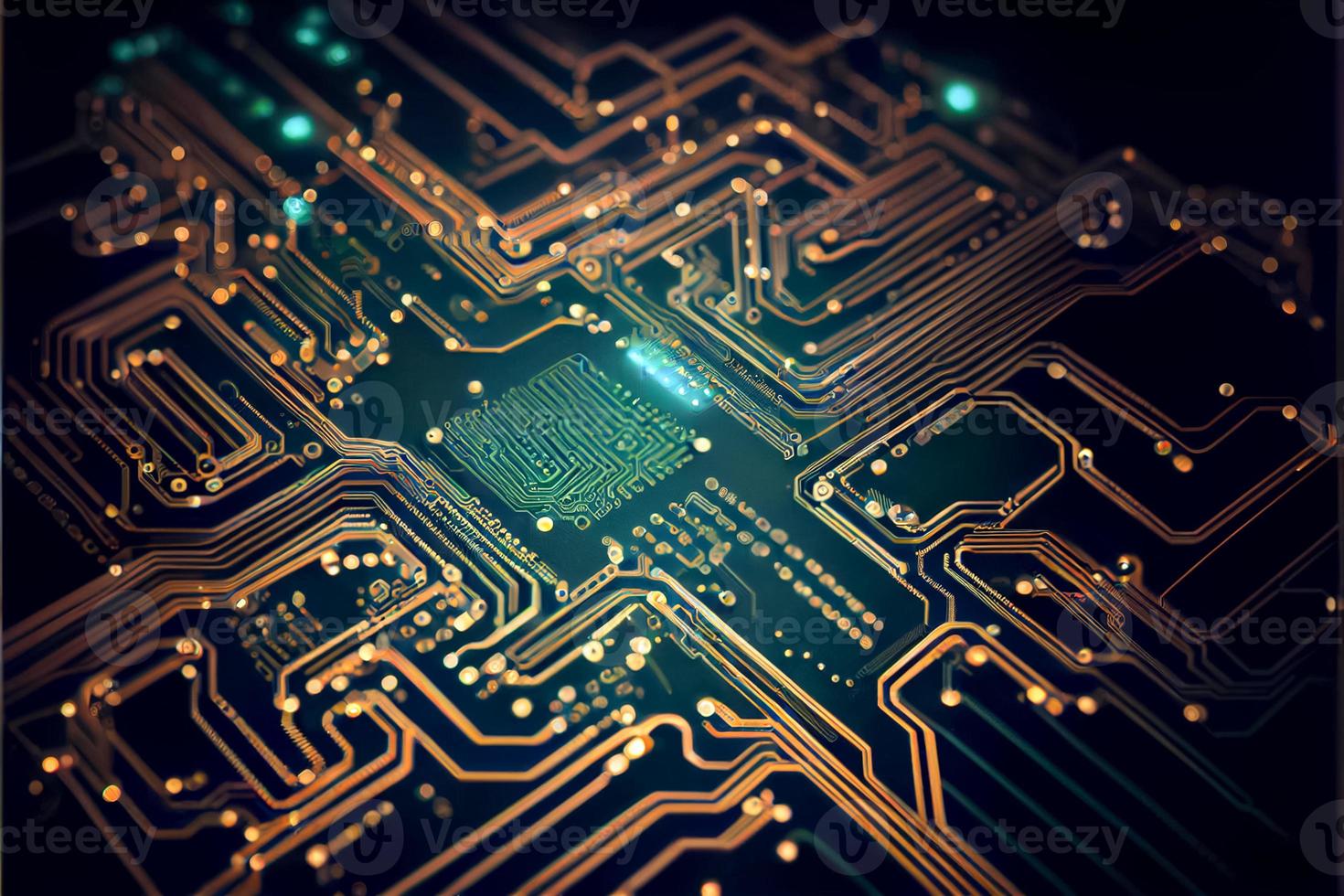 abstrakt elektronisch Schaltkreis Tafel Hintergrund 3d und Abbildungen foto