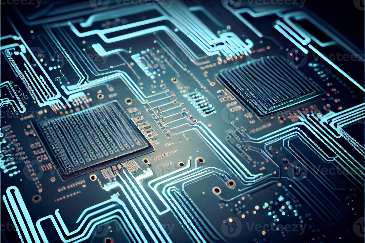 abstrakt elektronisch Schaltkreis Tafel Hintergrund 3d und Abbildungen foto