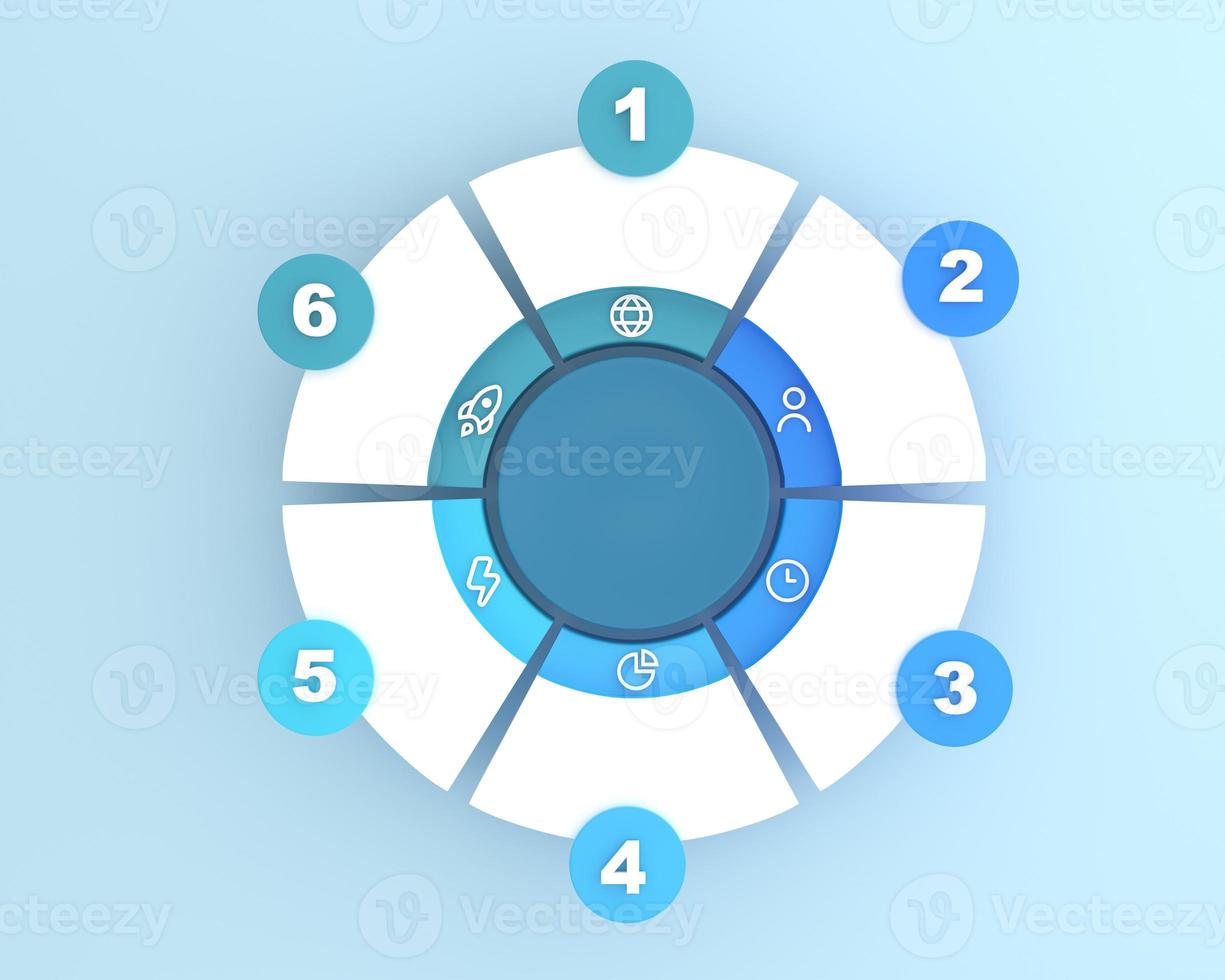 Kreis Diagramm Infografik Vorlage zum Präsentationen, Banner Design zum Werbung foto