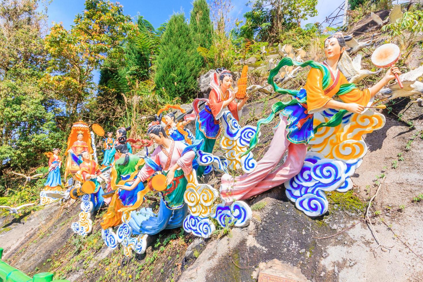 Statuen am Kinn Swee Tempel, Kuala Lumpur, Malaysia foto