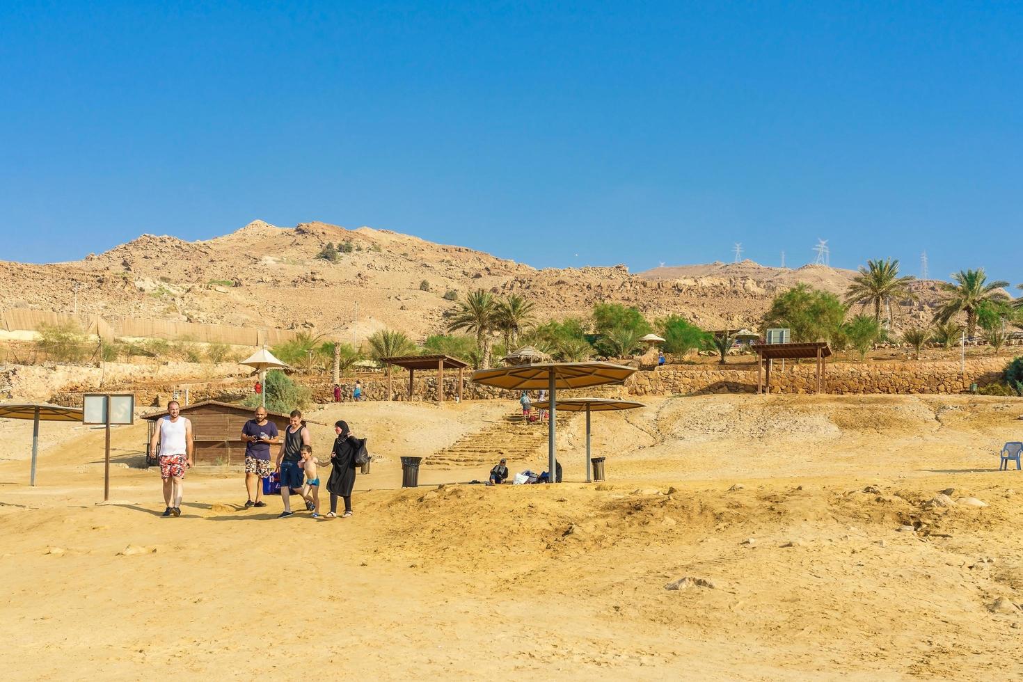 Menschen am Toten Meer, Jordanien, 2018 foto