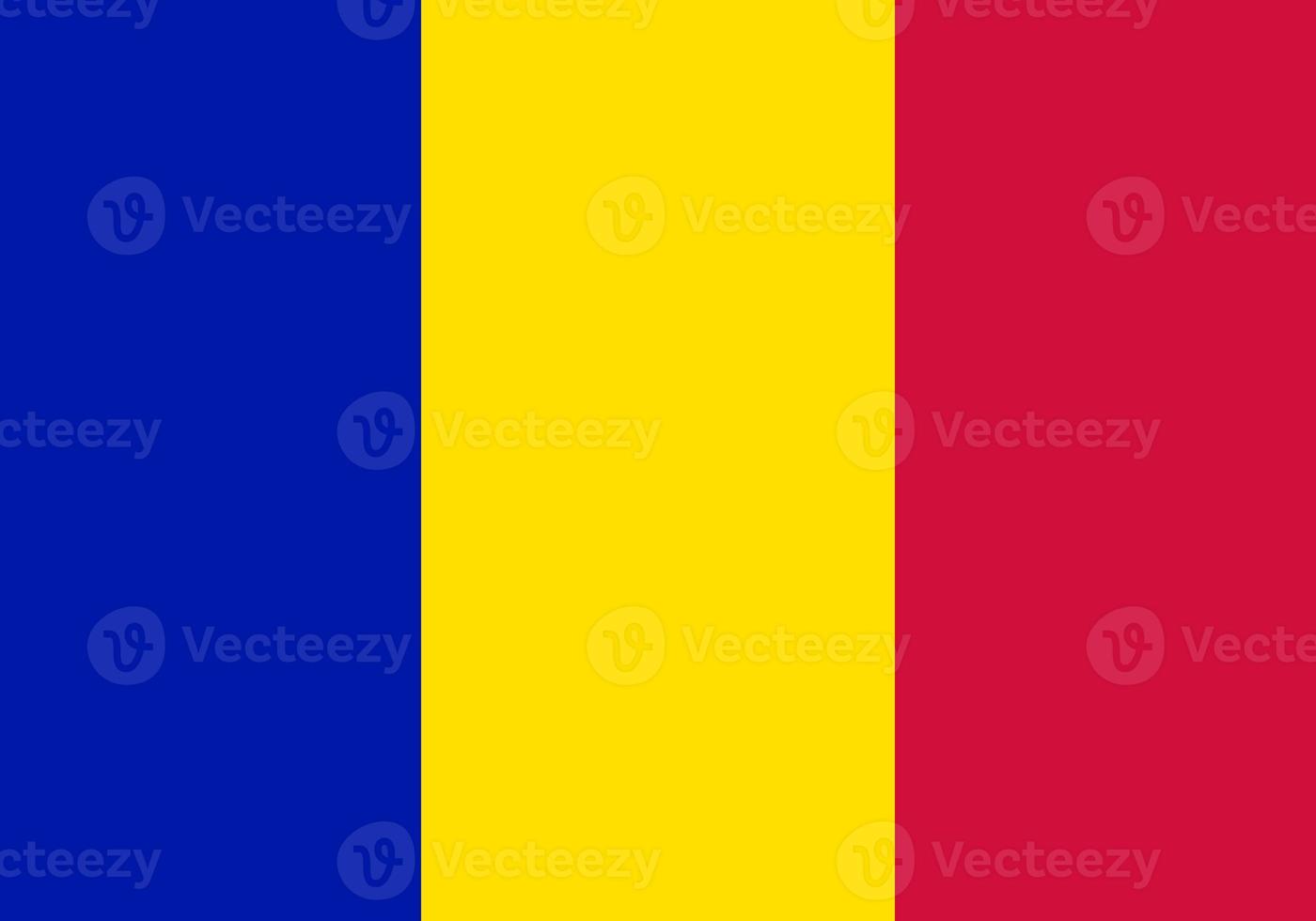 Flagge von Andorra. das Fürstentum von Andorra ist einer von das Zwerg Zustände von Europa. foto
