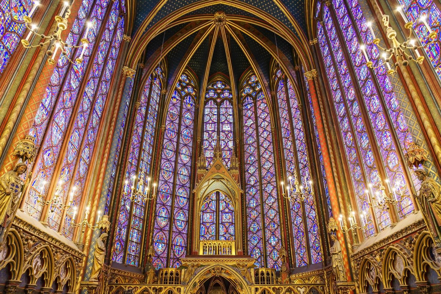 die sainte chapelle in paris, frankreich foto