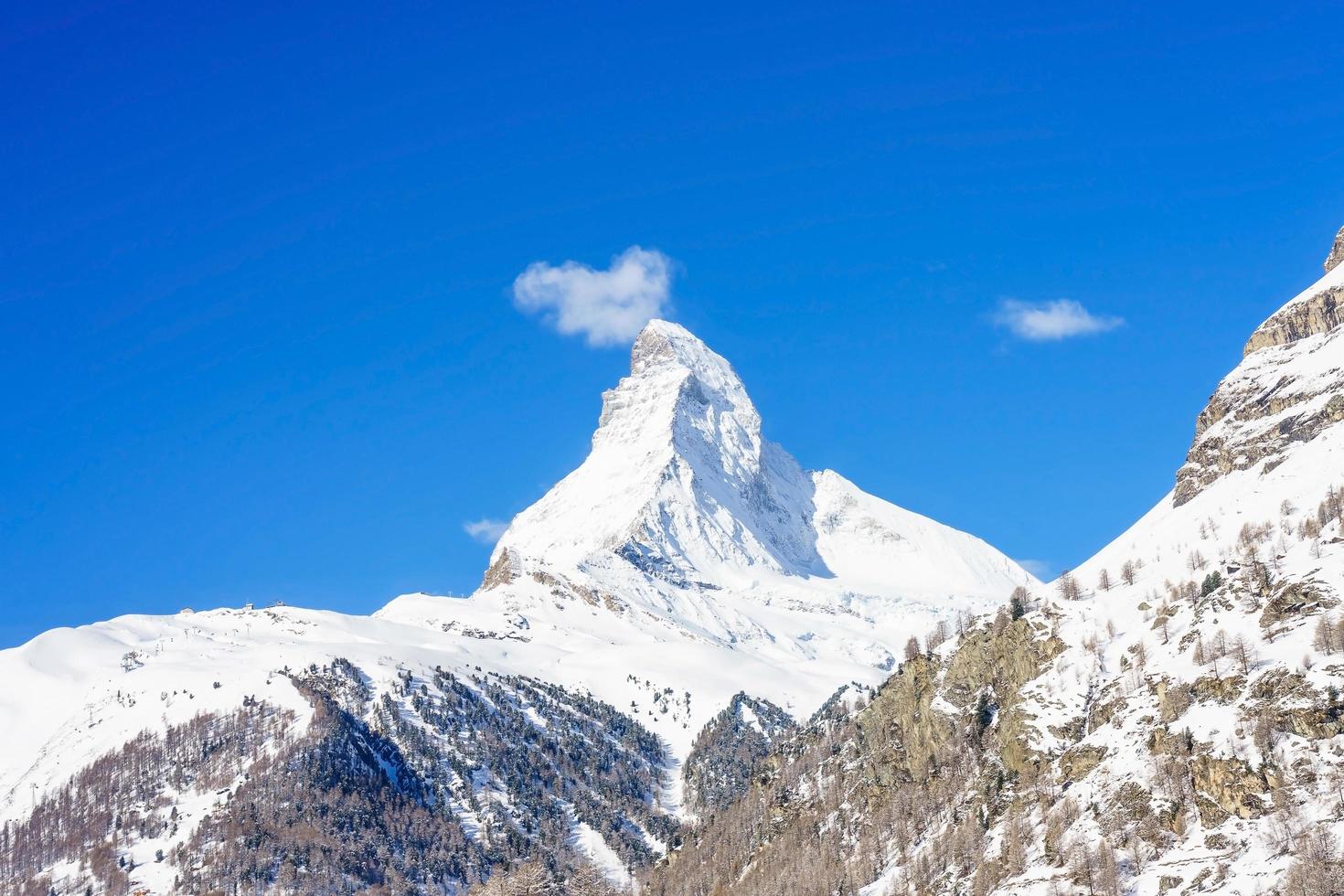 Blick auf das Matterhorn in der Schweiz foto