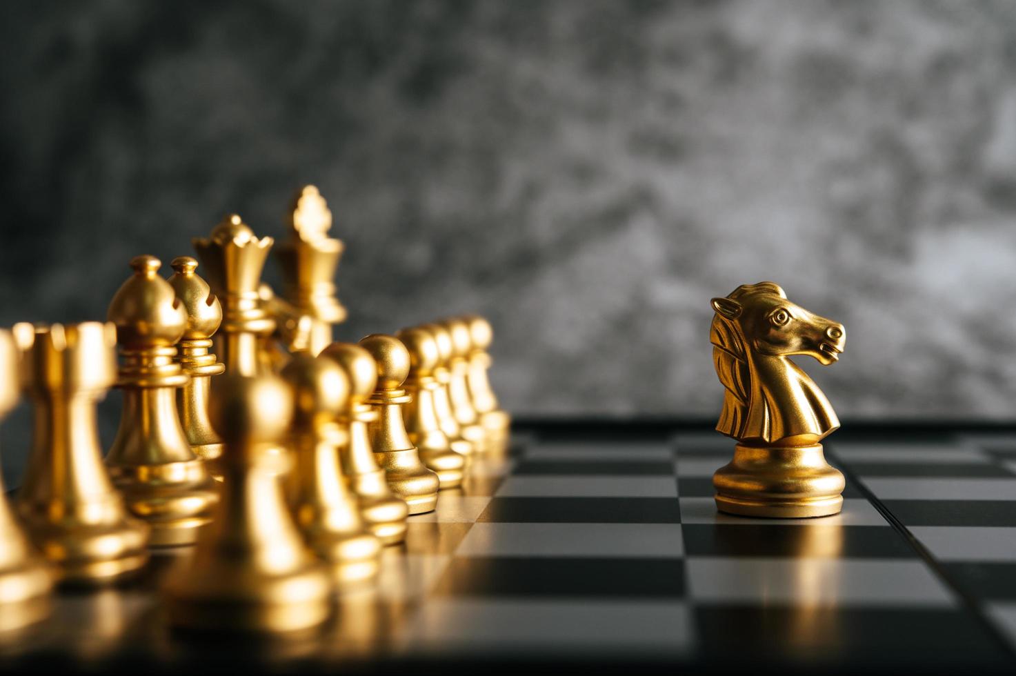 Gold Schach Brettspiel foto