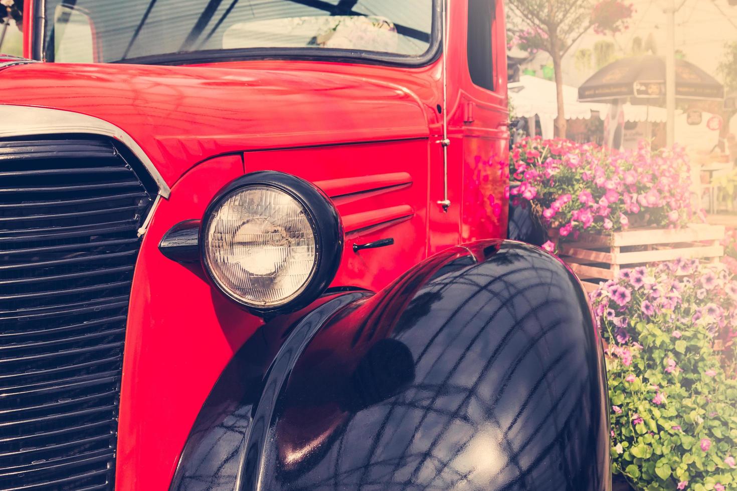 schließen oben Detail von klassisch Jahrgang Auto foto