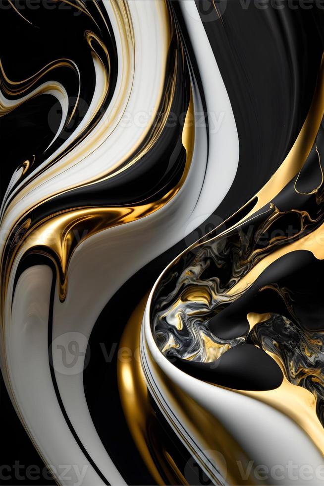 elegant Schwarz, Weiss, und Gold Marmor Hintergrund Textur zum verwenden im Design Projekte foto