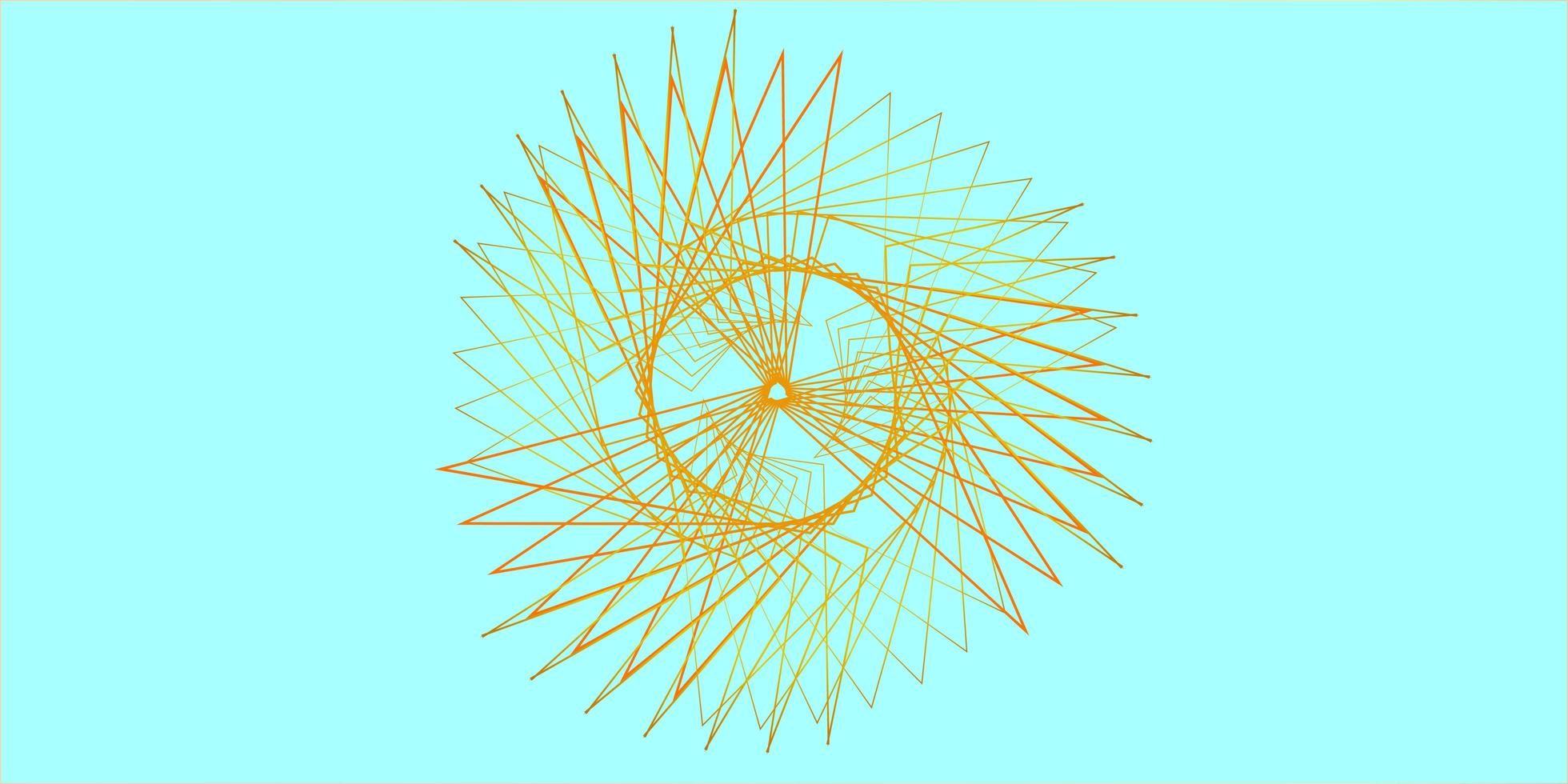 abstrakt Mandala Muster Hintergrund. Verschiebung Oberfläche. zufällig Muster extrudiert von das Kugel Form. Jahrgang geometrisch kreisförmig Element. runden Zier Gefieder. foto