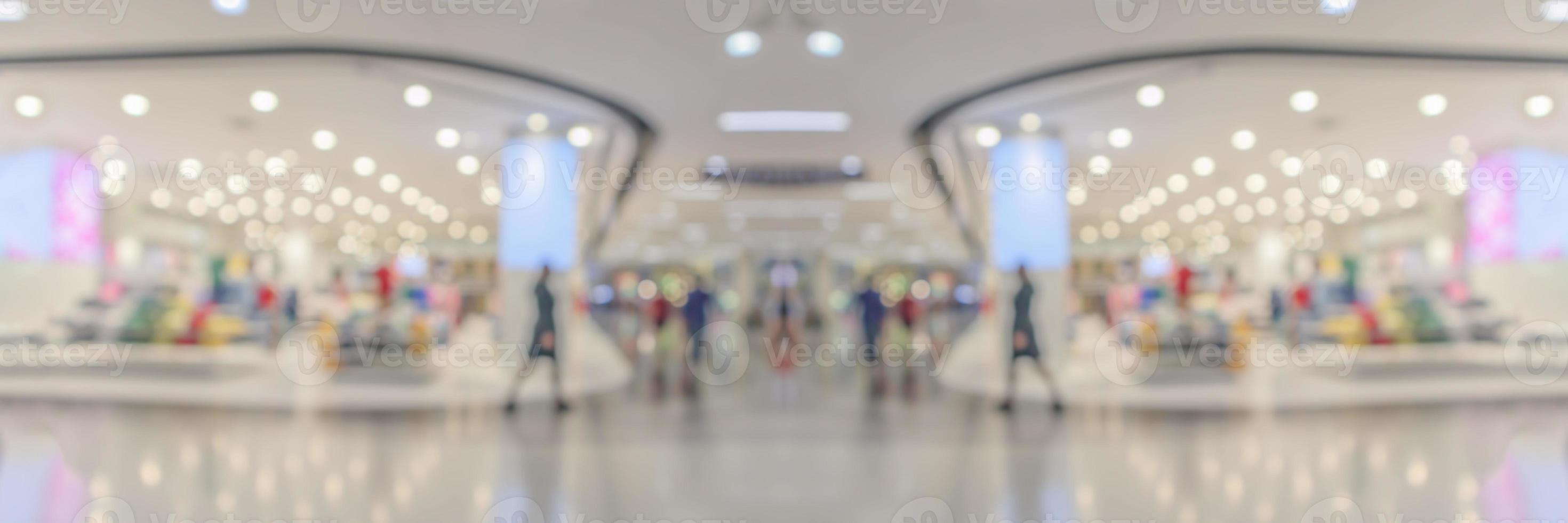 abstrakte Unschärfe Bekleidungsboutique Display Innenraum des Einkaufszentrums Hintergrund foto