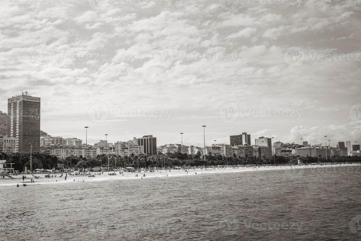 Flamengo Strandpanoramablick und Stadtbild Rio de Janeiro Brasilien. foto