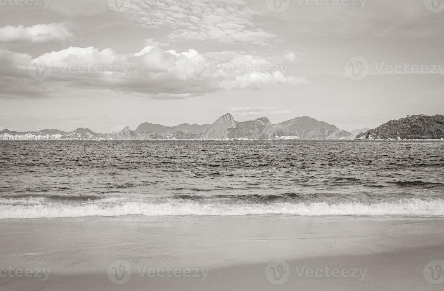 Flamengo Strandpanoramablick und Stadtbild Rio de Janeiro Brasilien. foto