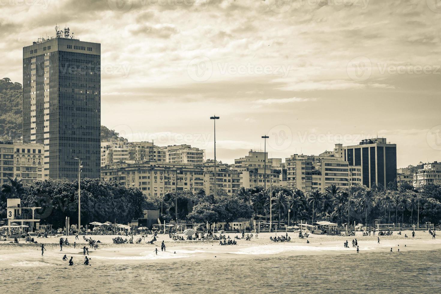 Flamengo Strandpanoramablick und Stadtbild Rio de Janeiro Brasilien. foto