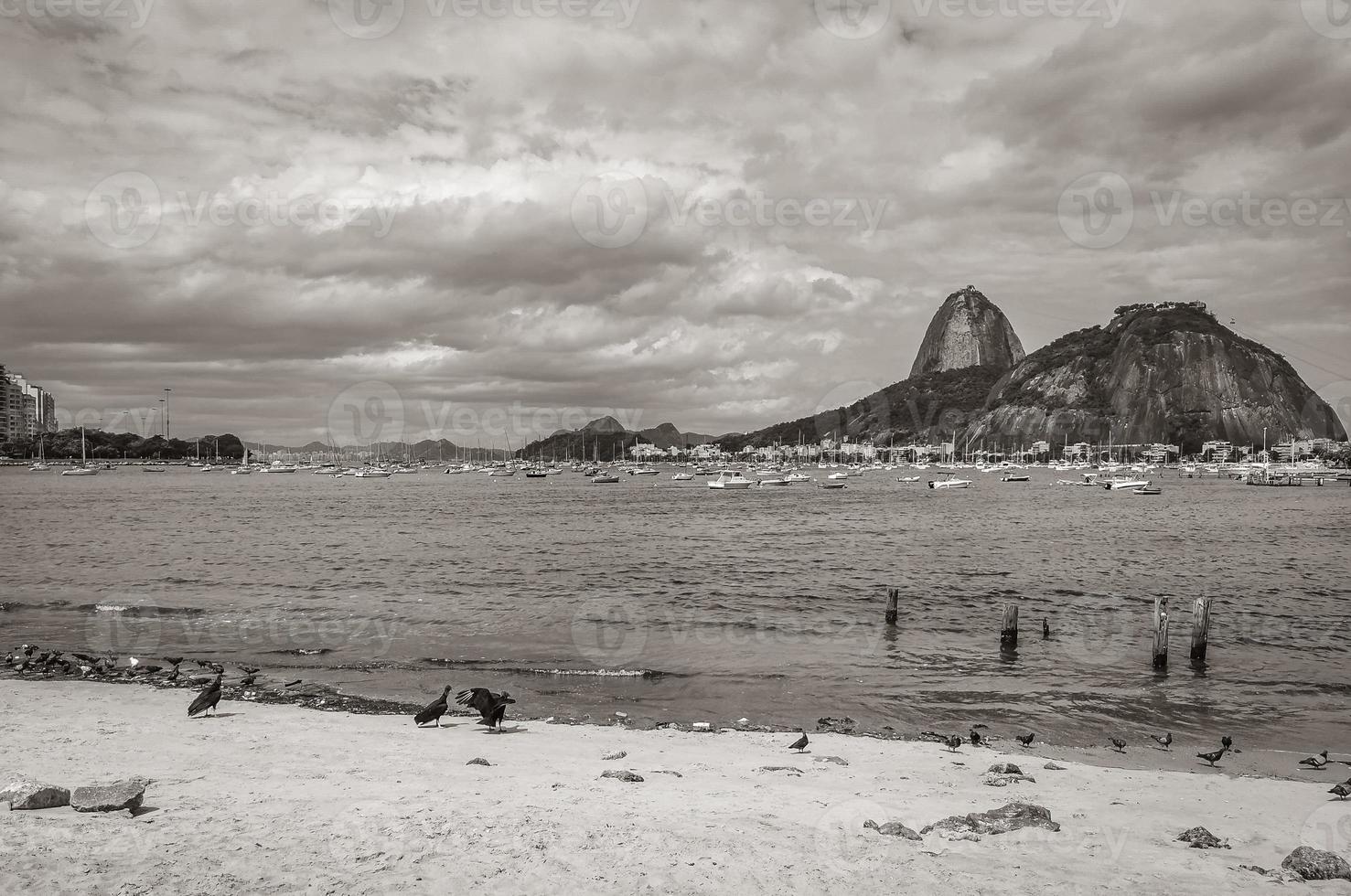 Zuckerhut Berg und botafogo Strand Rio de Janeiro Brasilien. foto