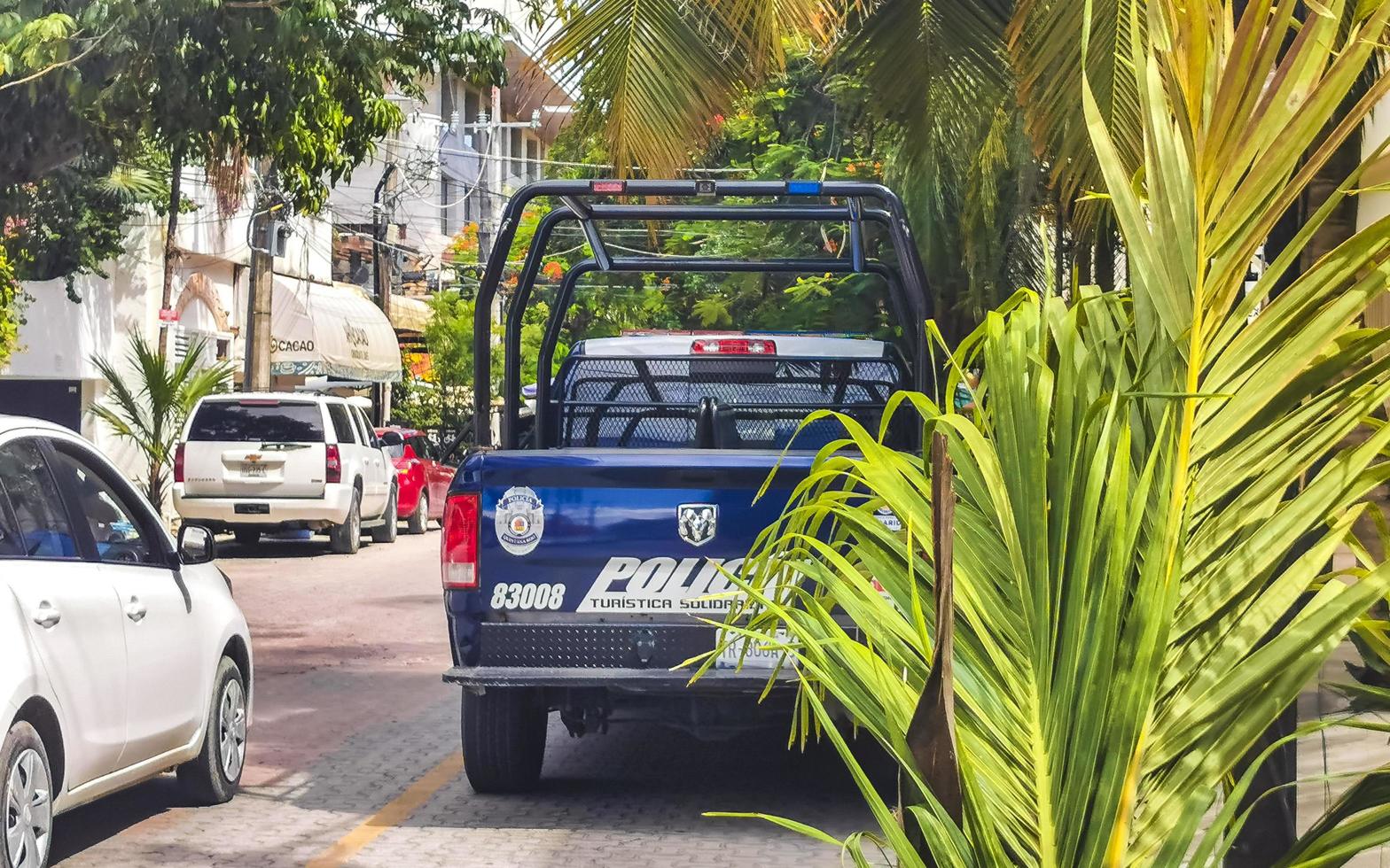 playa del carmen Quintana roo Mexiko 2022 Mexikaner Polizei Auto Fahrzeug Polizei Betrieb playa del carmen Mexiko. foto