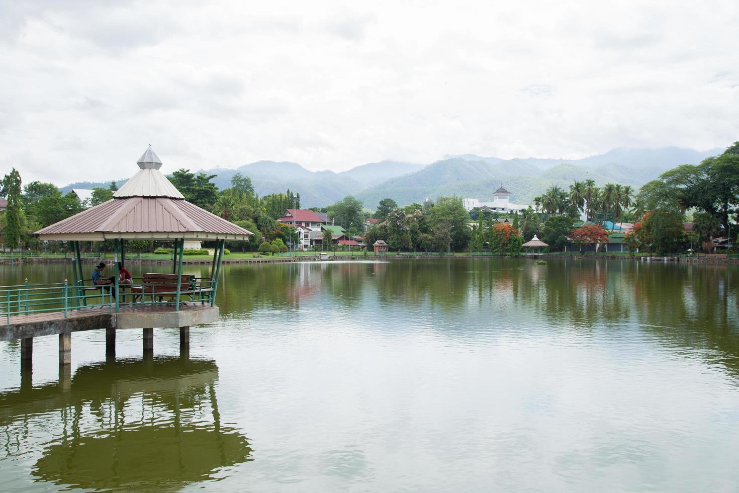 Reservoir in der Provinz Mae Hong Son, Thailand foto