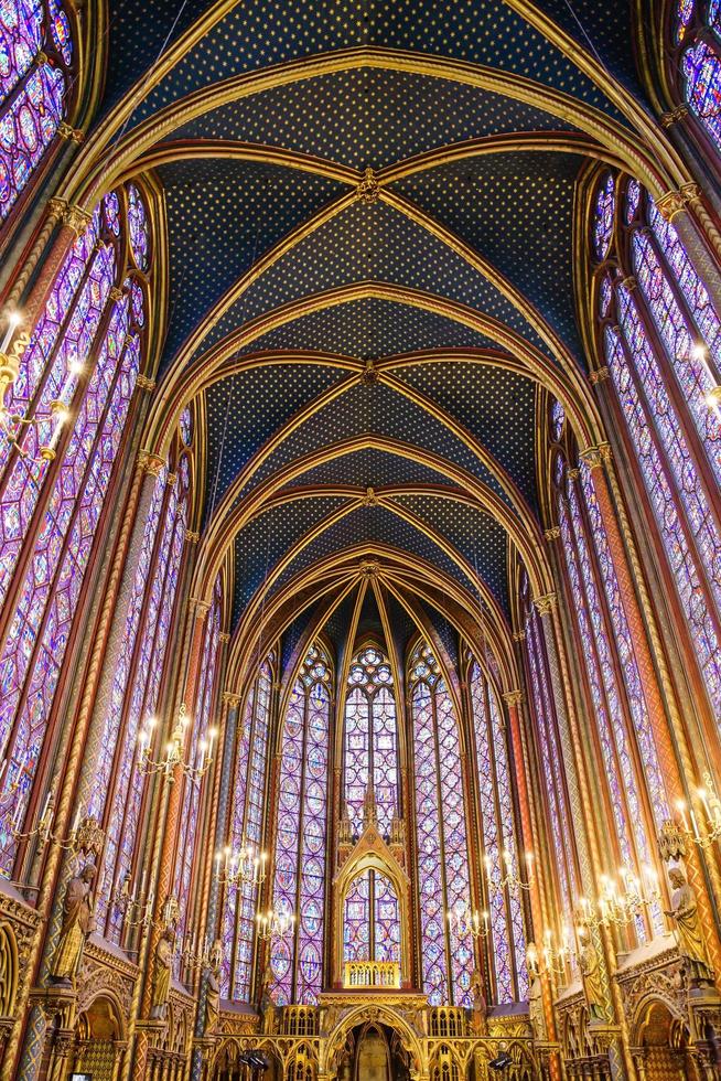 die sainte chapelle in paris, frankreich foto