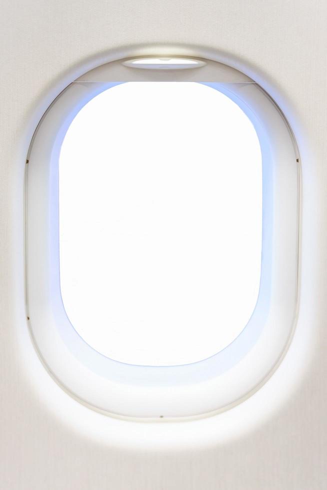 Flugzeugfenster von innen foto