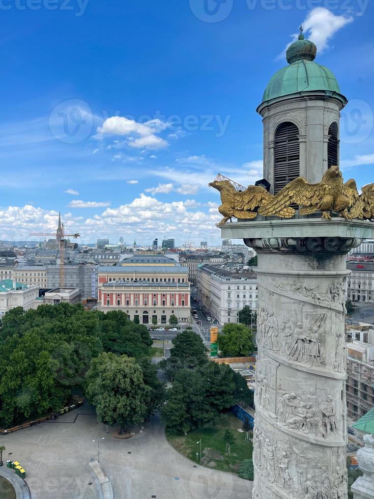 Wien Horizont Aussicht von das Heilige Karl Kirche im Wien, Österreich. foto