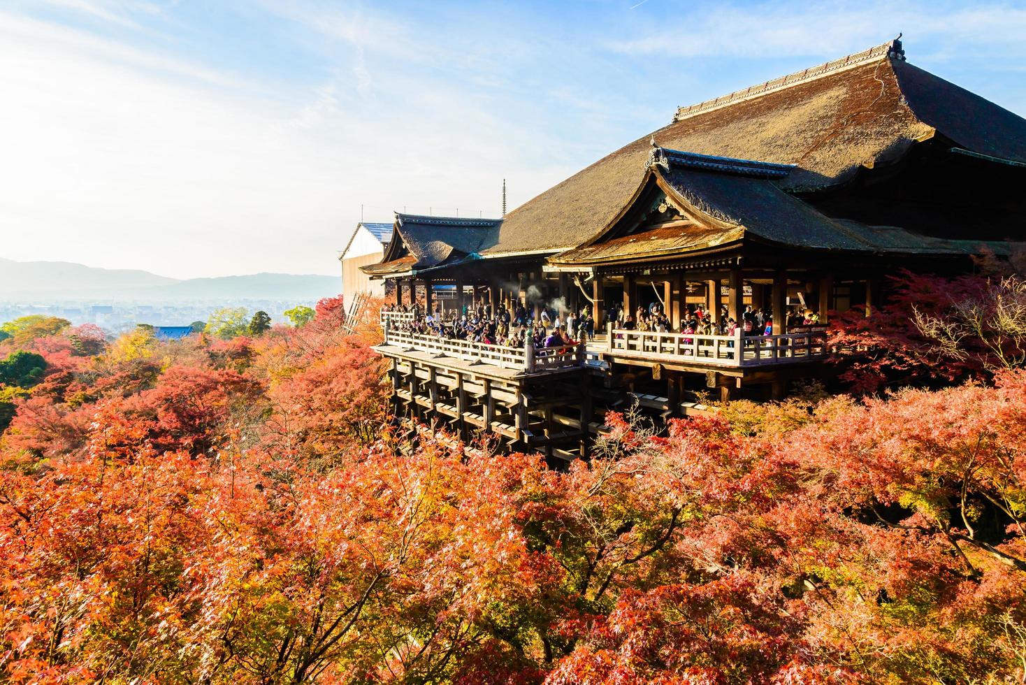 kiyomizu dera Tempel in Kyoto, Japan foto