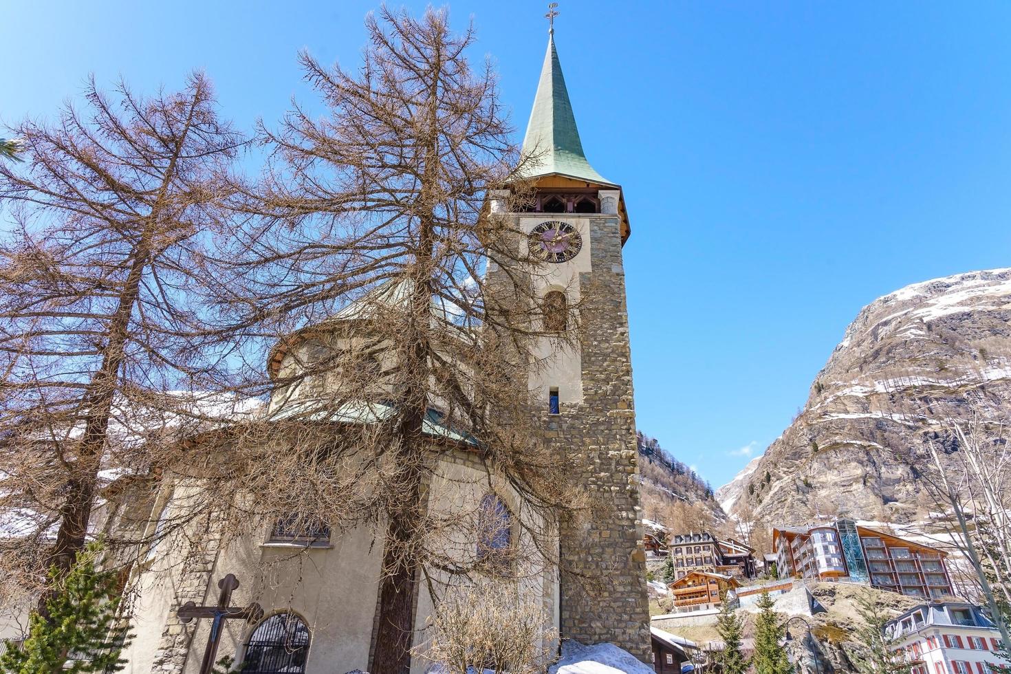 pfarrkirche st. Mauritius in Zermatt, Schweiz foto