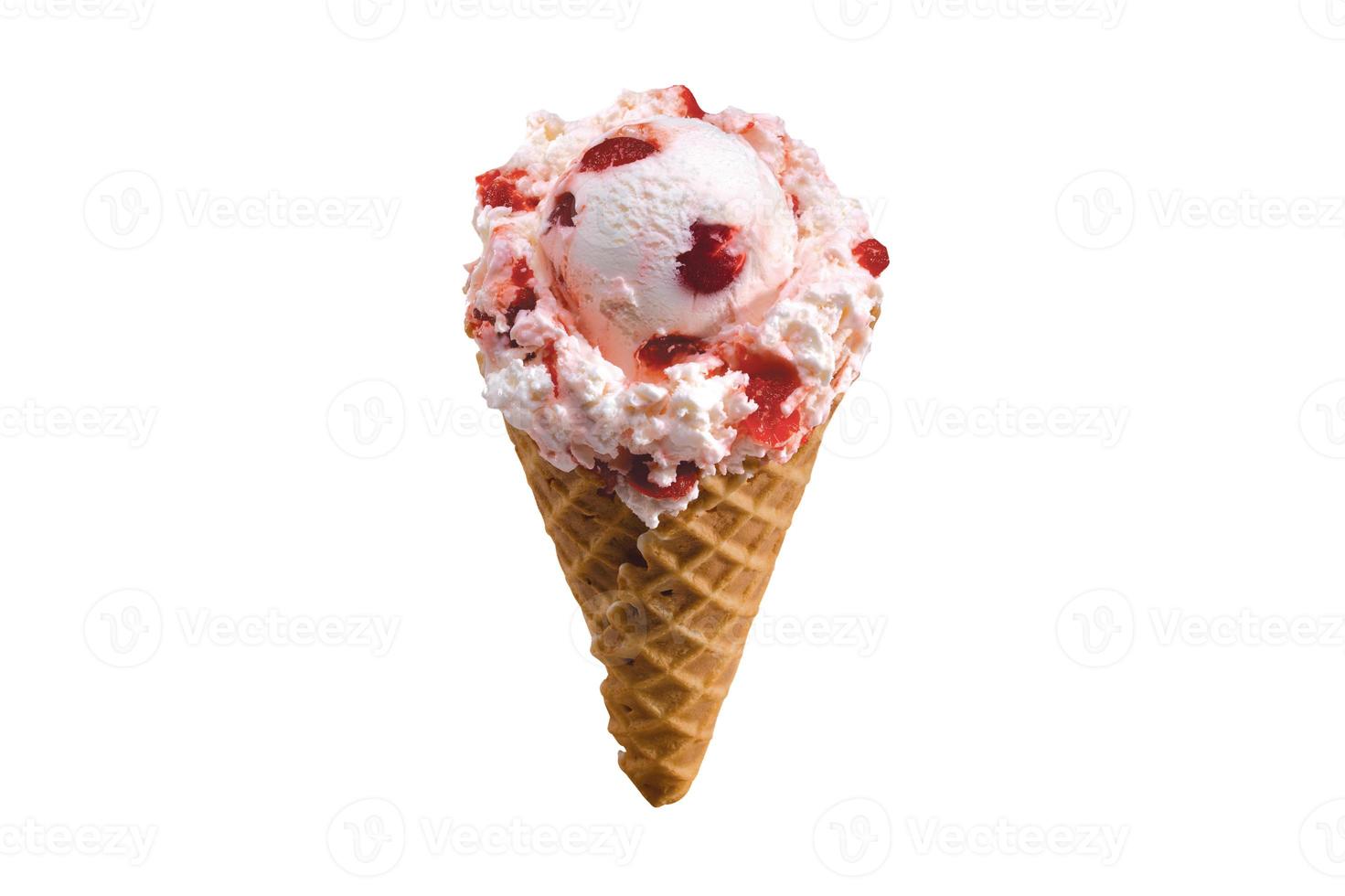 3089 rot Obst Eis Sahne isoliert auf ein transparent Hintergrund foto