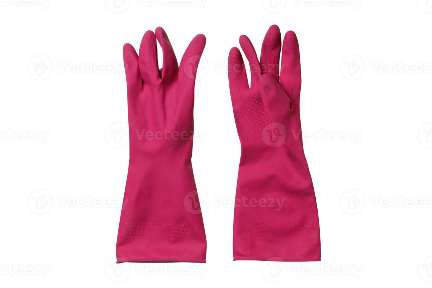 7420 Rosa Handschuhe isoliert auf ein transparent Hintergrund foto