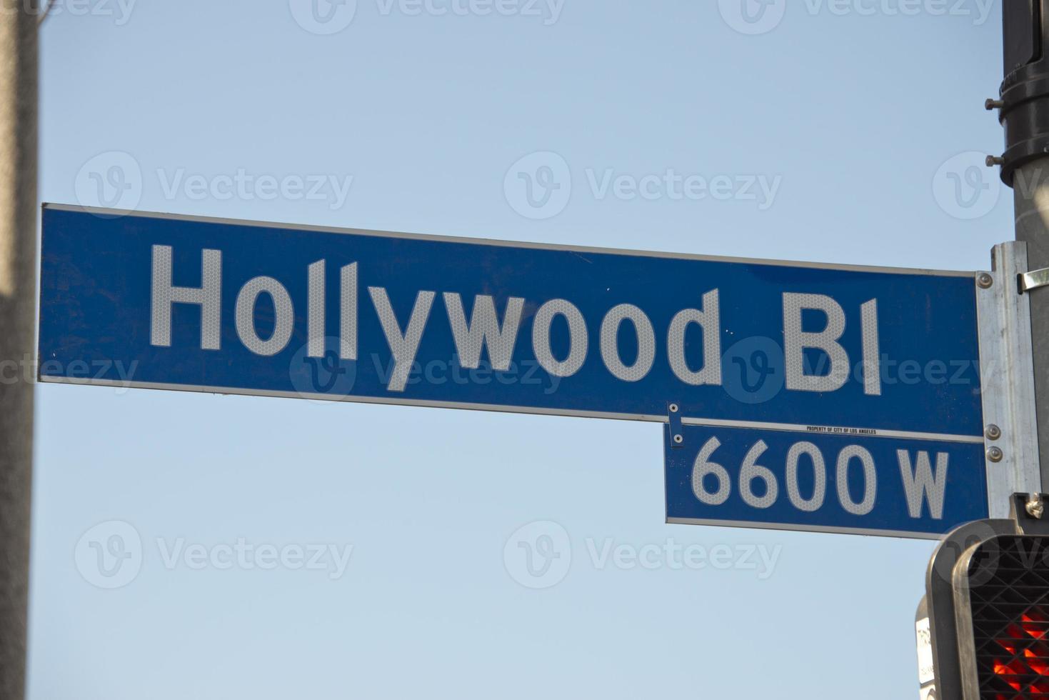 la hollywood boulevard straßenschild foto