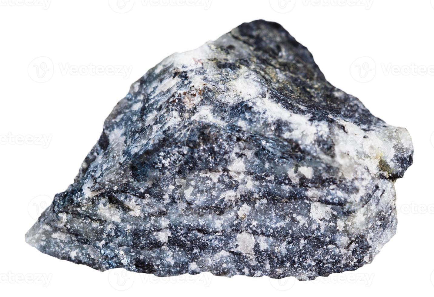 Kieselstein von Stibnit Antimonit Mineral Stein foto