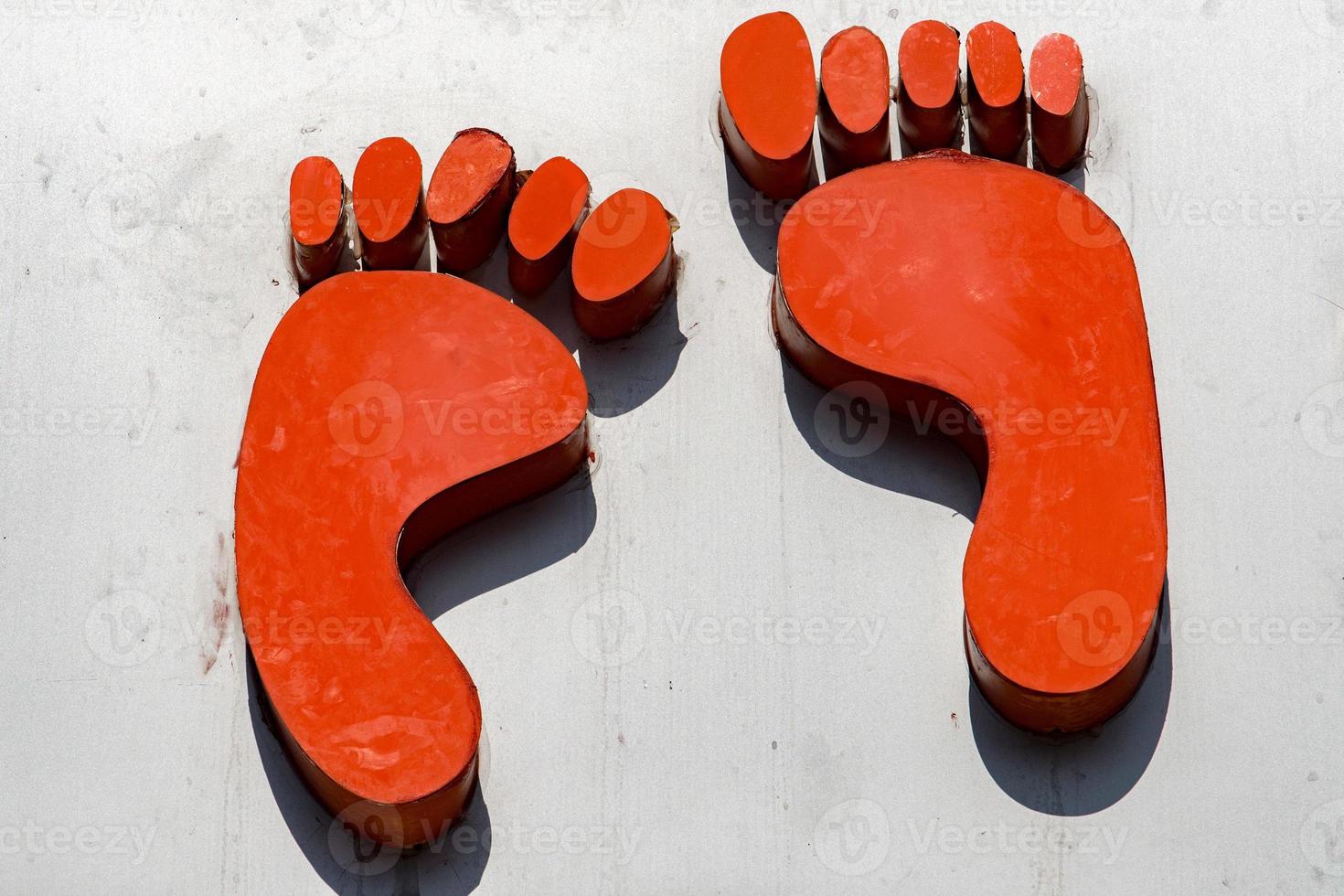 rot Fuß Zeichen Schuh Geschäft foto