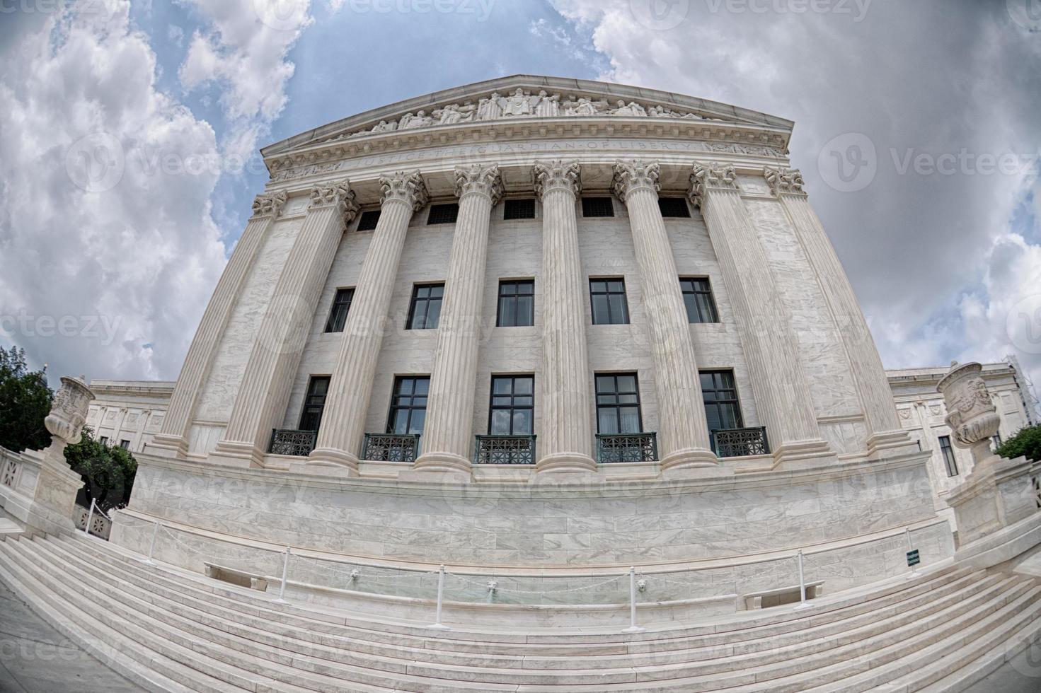 höchste Gericht Gebäude im Washington dc Detail von zurück Seite foto