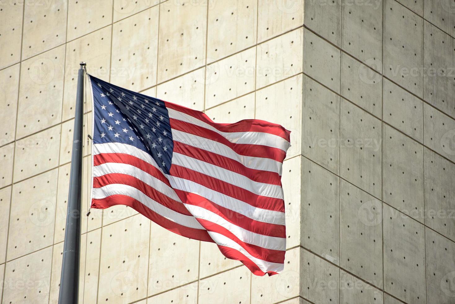 usa amerikanische flagge sterne weben in new york city foto