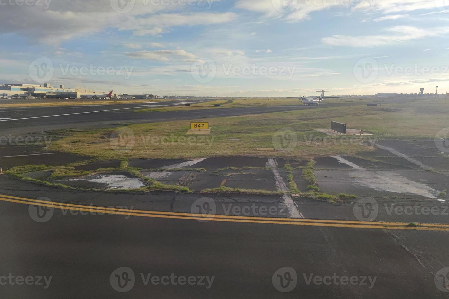 Flughafen von Mexiko-Stadt vor dem Start foto