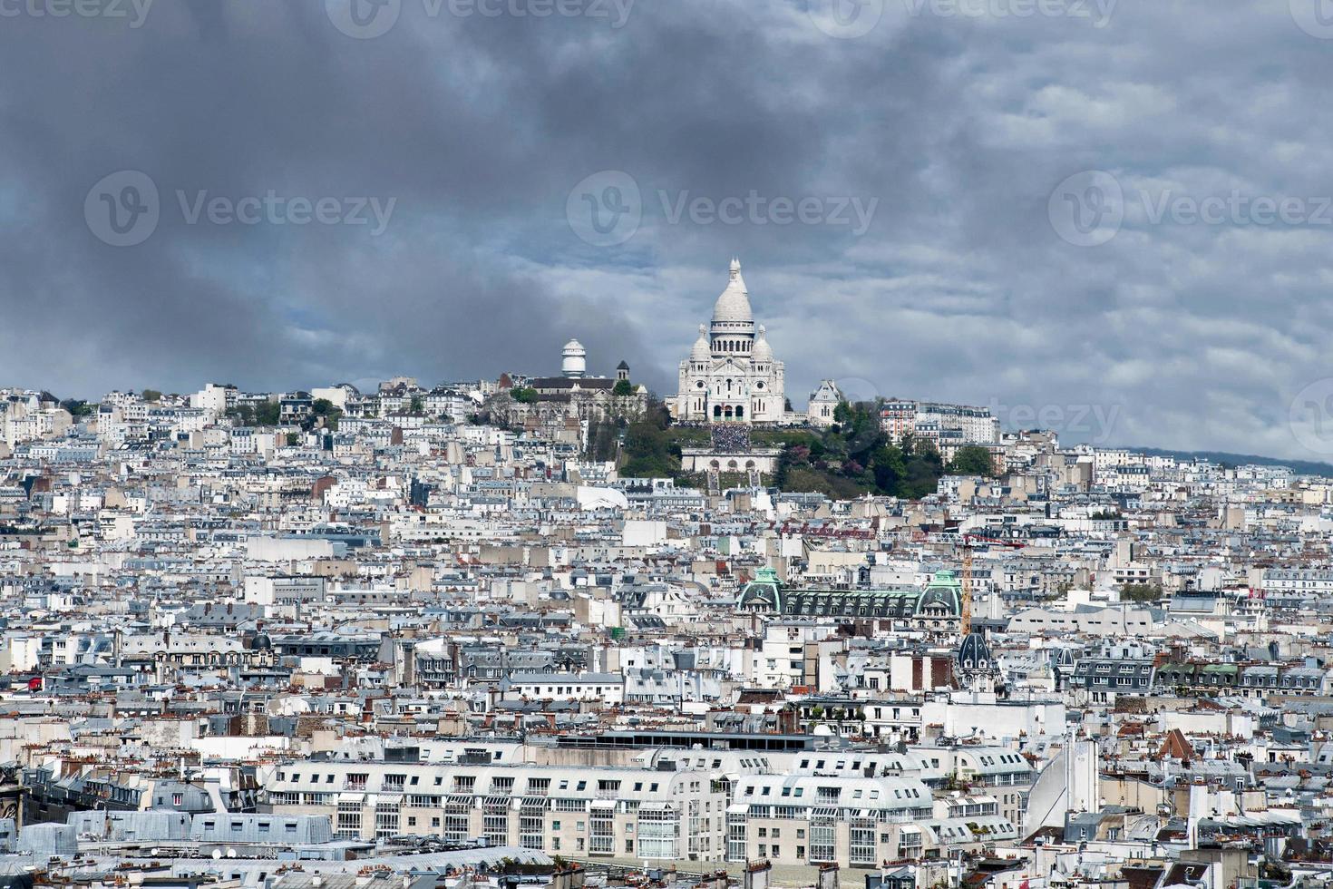 paris riesige luftaufnahme von montmatre foto