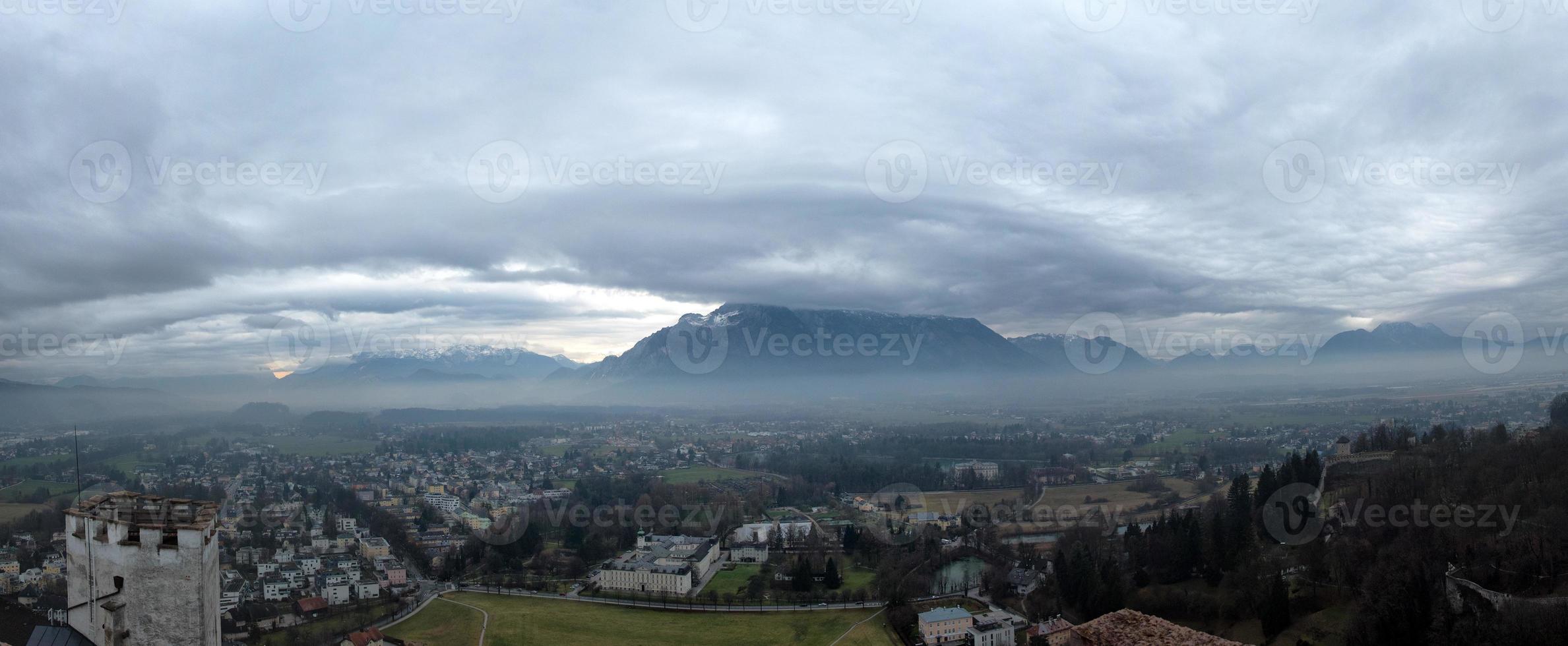 salzburg burgansicht landschaftspanorama foto