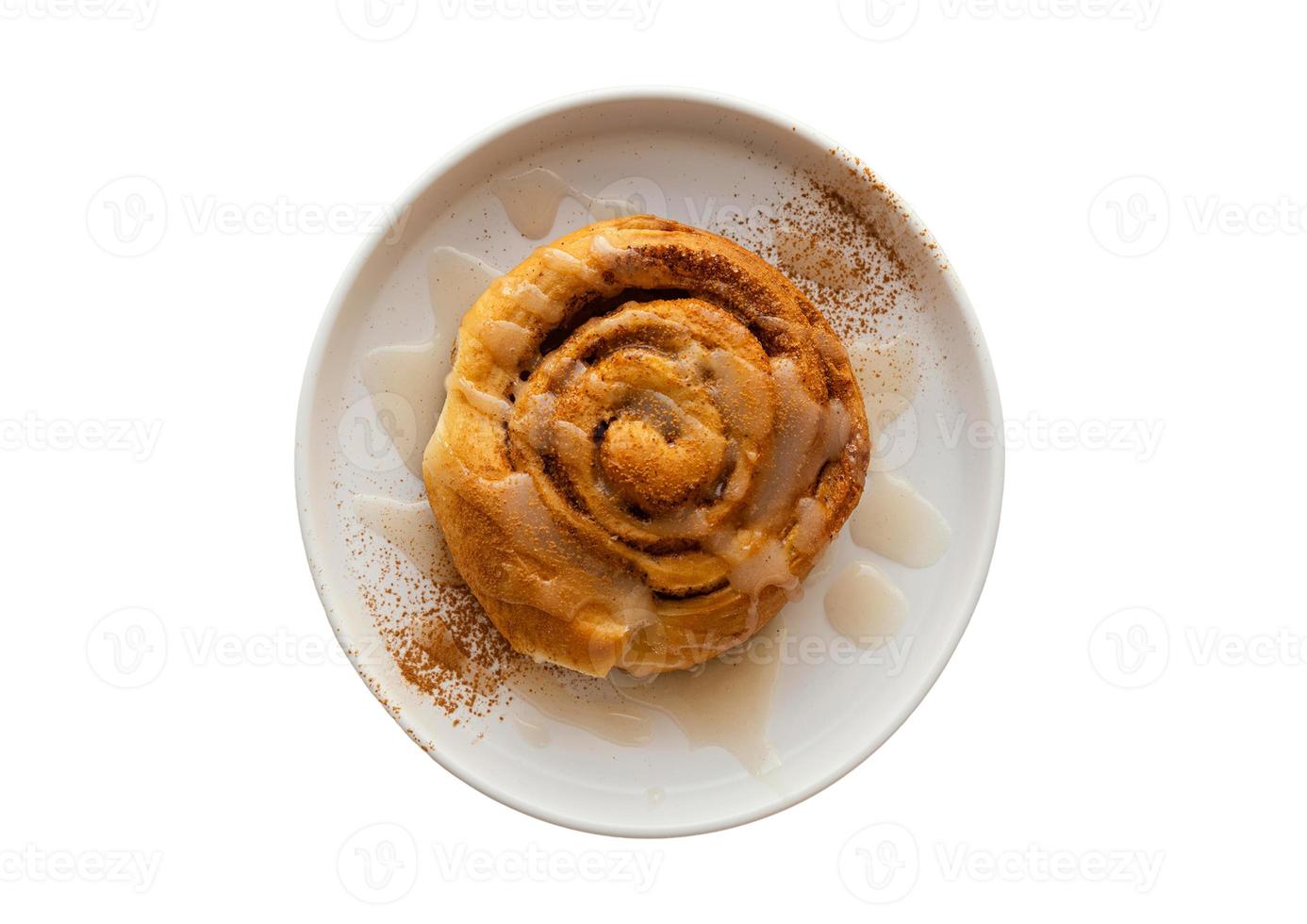 1932 Weiß Teller mit ein Dessert isoliert auf ein transparent Hintergrund foto